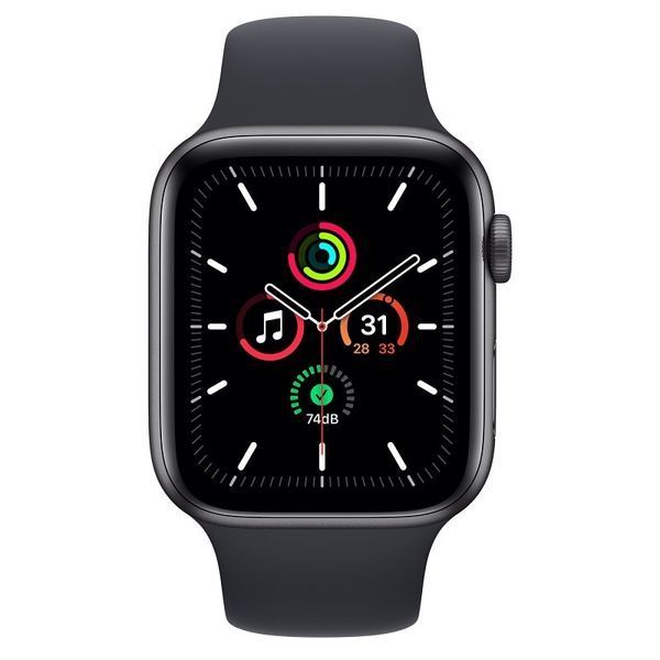 Apple Watch SE GPS + Cellular 40mm Space Gray Aluminum Case with Black Sport B. (MYED2) / MYEK2 321376 фото